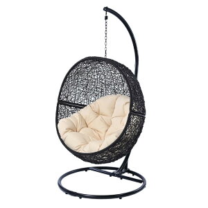 【屋外使用可能/クッション付き/耐荷重120kg】ハンギングチェア ワイド 10色対応 ガーデンファニチャー ガーデンチェア ガーデンチェアー 北欧 たまご型 テラス ベランダ 屋外 おしゃれ 椅子