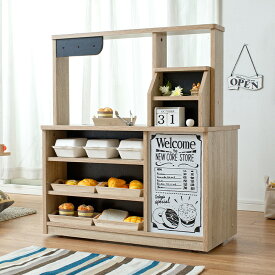 【組立品/ワイドタイプ/ボウル＆シール付】お店屋さんにもなる ままごとキッチン core+(コアプラス) 3色対応 木製 お店屋さんごっこ ままごとセット ごっこ遊びトイ レジスター キャスター付き