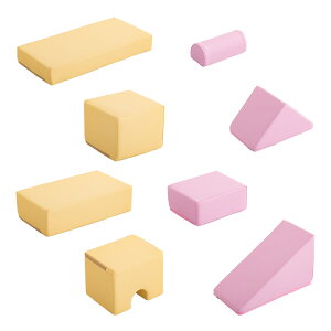 完成品 日本製 積み木クッション 積み木 クッション 知育玩具 キッズトイ おもちゃ 8ピース 8個セット 8種類 ファスナーポケット付き シンプル かわいい 楽しい 子ども 子供 キッズ BLOCCHI(ブ