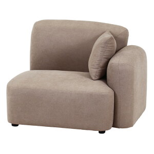 1人掛けソファ Chamill(チャミル) 2色対応 左肘掛け 一人掛けソファ 1人掛けソファ 一人掛けソファー 1人用 一人用 1P クッション付き 撥水生地 天然木 アイボリー グレージュ おしゃれ