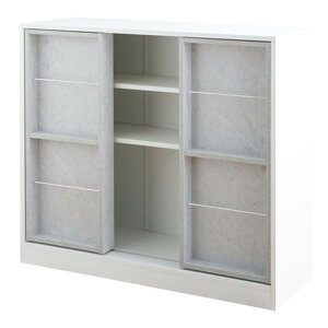 本棚 コミック収納 幅96cm スライド収納付き Mysa(ミーサ) 2色対応 ブックシェルフ 書棚 コミックラック おしゃれ 大容量 チェスト サイドボード シンプル 木製 スリム ディスプレイ 収納棚 リ