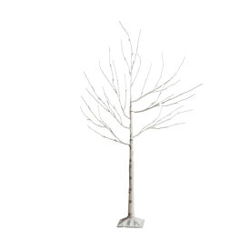 クリスマスツリー H150cm LEDライト付き 白樺風ツリー Schnee(シュネー) ブランチツリー ツリー 単品 イルミネーション 飾り コンセント式 間接照明 軽量 LED 麻 リビング 子供部屋 おしゃれ ナチュラル 北欧 クリスマス