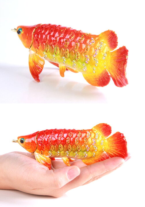 楽天市場】【正規品】 紅龍 アロワナ 縁起物 ジュエリーボックス 