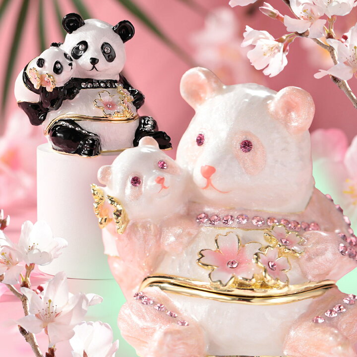 楽天市場】【正規品】 パンダ＆ベビー 桜 さくら ジュエリーボックス 
