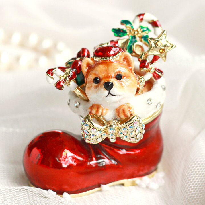 楽天市場】【正規品】 ふくのクリスマス 柴犬 ジュエリーボックス  