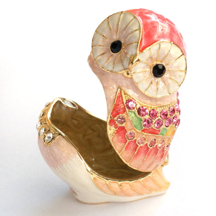 楽天市場】【正規品】 Lフクロウピンク （不苦労） 縁起物 クリスタル 