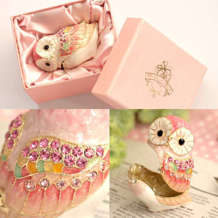 楽天市場】【正規品】 Lフクロウピンク （不苦労） 縁起物 クリスタル 