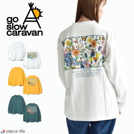 ゴースローキャラバン ロンT go slow caravan USA/C gsc スクエアLOGOバックプリントロングスリーブTEE ロングTシャツ 長袖 プリントT 袖ライン USAコットン メンズ レディース 男女兼用 トップス Tシャツ 391903