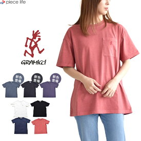 【ラスト1】 グラミチ Tシャツ ONE POINT TEE ワンポイントTシャツ 半袖 GRAMICCI ワンポイント コットン クルーネック シンプル 無地 刺繍 ポケット 定番 ベーシック アウトドア メンズ レディース ユニセックス G301-OGJ