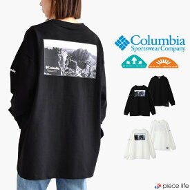 【2024春夏新作】Columbia コロンビア Tシャツ ミラーズクレストグラフィックロングスリーブティー Millers Crest Graphic LS Tee メンズ レディース ユニセックス 春 秋 冬 ブラック ホワイト M-XL PM0690