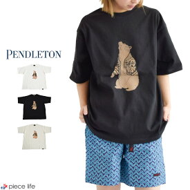 【2024春夏新作】PENDLETON ペンドルトン Tシャツ Dude Bear S/S Tee ベアグラフィックプリント 半袖 メンズ レディース ユニセックス 春 夏 秋 綿 全3色 M/L 4275-6006