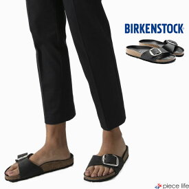 【P5倍】 正規取扱店【2024春夏新作】BIRKENSTOCK ビルケンシュトック サンダル Madrid Big Buckle マドリッド ビッグバックル レディース ナロー 23cm-24.5cm ブラック 黒 1006523