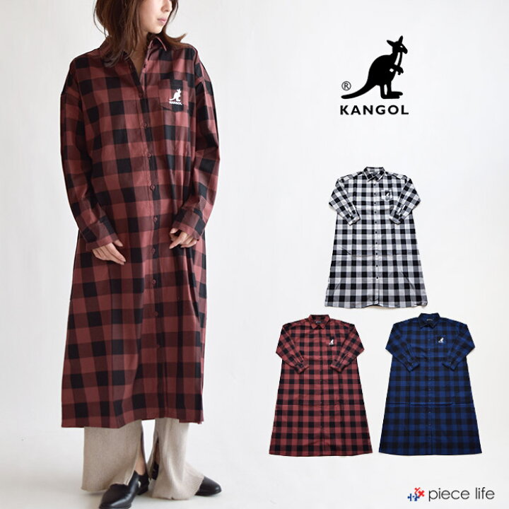 楽天市場 Kangol カンゴール シャツワンピ ワンピース シンプル チェックシャツ チェックワンピ チェックop ロングシャツ シャツ ロゴ 刺繍 レディース 01 29 67 リンクコーデ 94 0170 ブランド おしゃれ かわいい スポーツ Piece Life ピースライフ