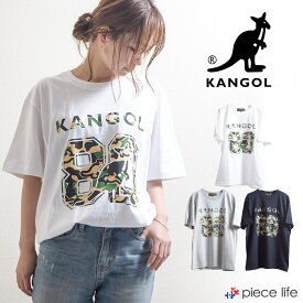 KANGOL/カンゴール 80TH COLLEGE CAMO TEE プリントTシャツ /LCT0011 Tシャツ メンズ レディース ユニセックス ペア 半袖 ブランド おしゃれ かわいい スポーツ 綿100％ ビッグT