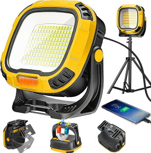 投光器 LED作業灯 ソーラーランタン 集魚灯 4000mAh 高輝度 USB充電式 モバイルバッテリー機能 強力磁気設計 フック付き 4段階調光 IPX6防水 夜間作業 キャンプ 夜釣り 防災 停電対応 防災グッズ