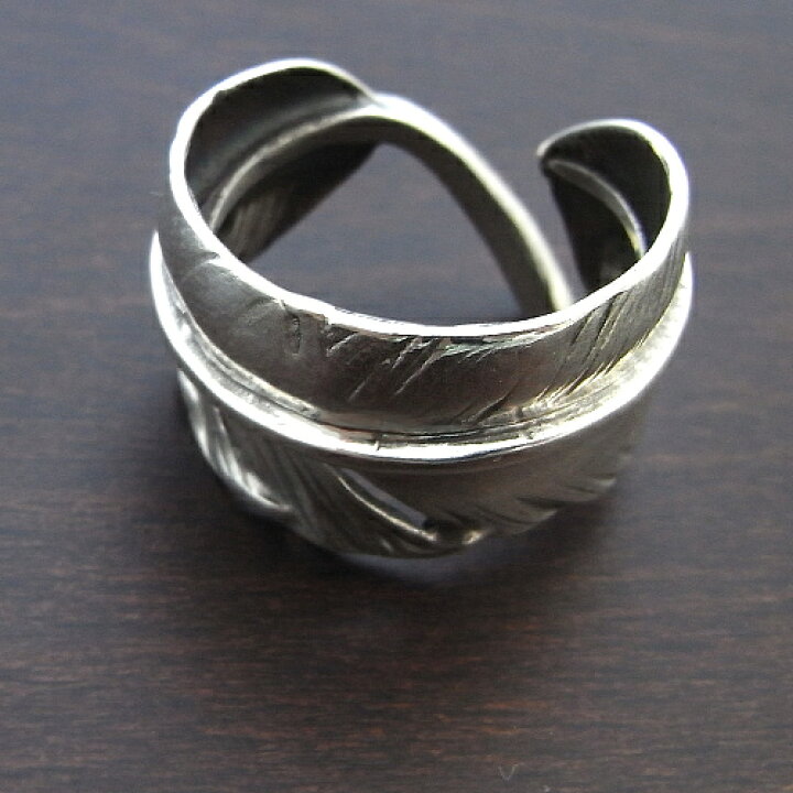 楽天市場 送料無料 シルバー925 シンプルフェザー メンズ リング お兄系 渋谷系 サーフ系 アメカジ ロック プレゼント 秋冬 大人気 ピアス イヤリング カラコンpiena