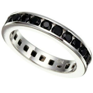 フルエタニティリング メンズ レディース シルバー925 ブラックキュービックジルコニア 男性用 女性用 メール便 送料無料 春夏秋冬 大人気 あす楽