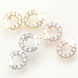 ピアス レディース スタッド ネコ 猫 お座り キュービックジルコニア ラウンド 円 丸 チタン製ポスト 金属アレルギー対応 可愛い プレゼント ギフト メール便 送料無料 春夏秋冬 大人気 あす楽