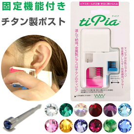 ピアッサー チタン製医療用 ファーストピアスは誕生石12種類 ピアッシング固定機能付き 片耳用 ピアサー ワンダーワークス ティピア 金属アレルギー対応 はじめて メール便送料無料 ピアス 開ける 福耳 春夏秋冬 大人気 18g あす楽