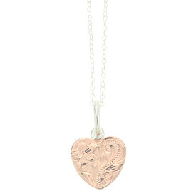 ネックレス レディース シルバー925 ハワイアンジュエリー ハート プルメリアの花 スクロール 彫刻 ハワジュ 銀製品 お洒落 可愛い きれい 上品 小ぶり 曲線美 カジュアル 記念日 誕生日 クリスマス ホワイトデー シルバー ピンクゴールド プレゼント ギフト あす楽