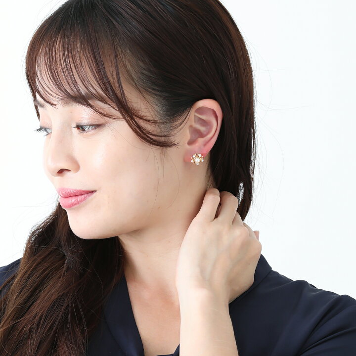 楽天市場】ピアス レディース 24K チタン製ポスト フェイクパール 