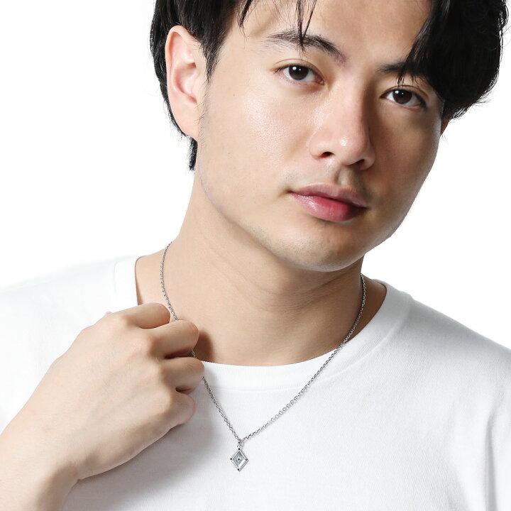 楽天市場】ネックレス メンズ レディース シルバー925 ブラックダイヤ 