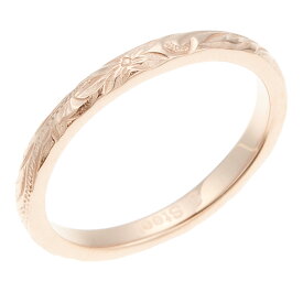 リング レディース メンズ サージカルステンレス製 ピンクゴールド ハワイアンジュエリー スクロール 細身 金属アレルギー対応 プルメリア シンプル カジュアル ユニセックス ピンキーリング 指輪 誕生日 プレゼント ギフト 春夏秋冬 大人気 メール便送料無料 あす楽