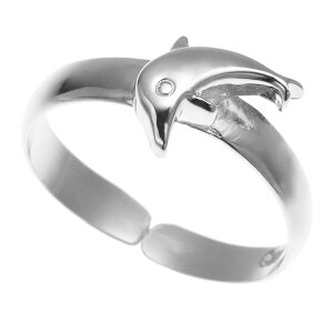 トゥリング レディース シルバー925 ハワイアンジュエリー ハワジュ ヤシの木 イルカ プルメリア ハイビスカス 花 フラワー 指輪 ピンキーリング 2way カジュアル 小ぶり 小さい シンプル 大人