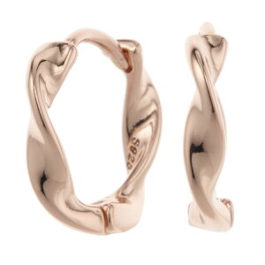 ピアス レディース シルバー925 ひねり ツイスト フープピアス メタル 小ぶり 小さい かわいい 大人可愛い きれい カジュアル オフィス パーティー 誕生日 記念日 プレゼント ギフト メール便