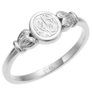 リング レディース メンズ ハワイアンジュエリー ハワジュ コイン ハート サージカルステンレス316L 金属アレルギー対応 お肌に優しい ユニセックス 男女兼用 シンプル スタイリッシュ おし