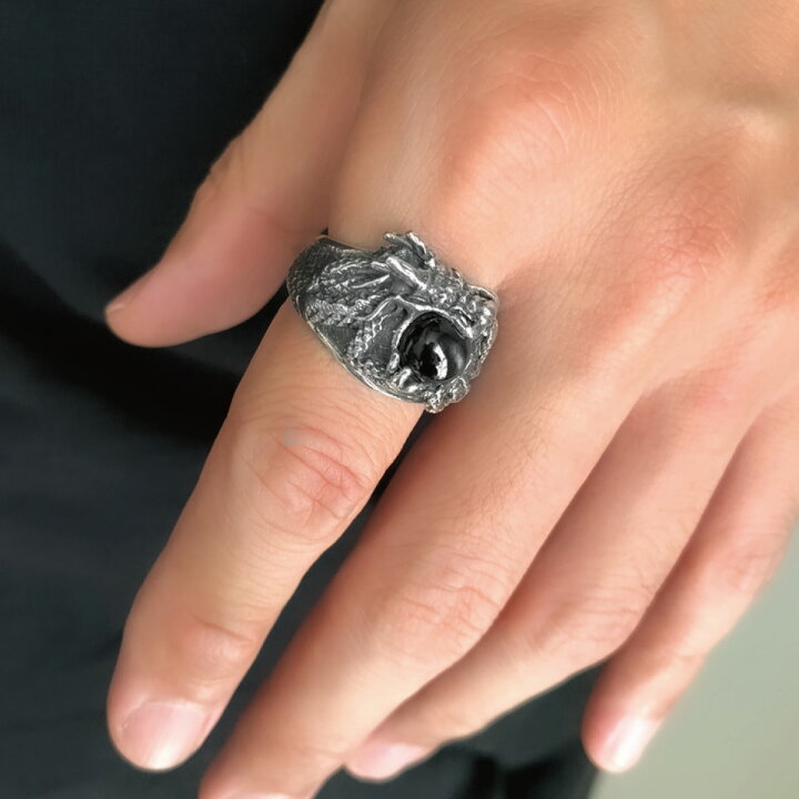 抜群の重厚感】 吹き付ける Silver 925 刻印 リング 26号 大ぶり 