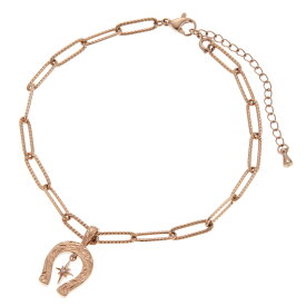 アンクレット ブレスレット レディース サージカルステンレス製 ハワイアンジュエリー ハワジュ 馬蹄 ホースシュー 一粒 一石 チェーン 2way 波 スクロール お肌に優しい 金属アレルギー対応 金アレ 上品 かわいい 誕生日 記念日 プレゼント ギフト 送料無料