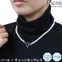 ネックレス レディース サージカルステンレス316L製 パール ドレスに合う マンテルパーツ シンプル お肌に優しい 金属アレルギー対応 上品 かわいい パーティー 誕生日 記念日 プレゼント ギフト メール便送料無料