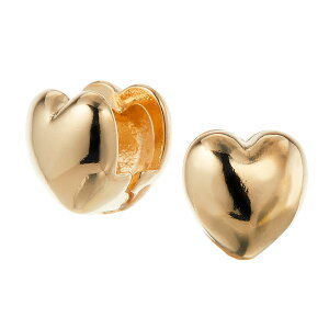 フープピアス レディース 両耳用 ニッケルフリー クリアコート 変色防止加工 中折れ キャッチレス ワンタッチ ハート ボール型 お肌に優しい 金属アレルギー対応 エレガント 可愛い シンプ