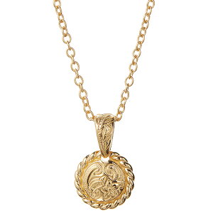 ネックレス ペンダント レディース サージカルステンレス316L製 ハワイアンジュエリー ハワジュ 丸型 ラウンド ロープ プルメリア 花 スクロール 波 お肌に優しい 金属アレルギー対応 金アレ