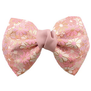 ヘアクリップ バンスクリップ リボン ヘアアクセサリー レディース 西陣織 金襴 和風 和柄 日本製 織物 ヘアアクセ ビッグリボン 大きめ 髪飾り 華やか 大人っぽい かわいい オシャレ パーテ