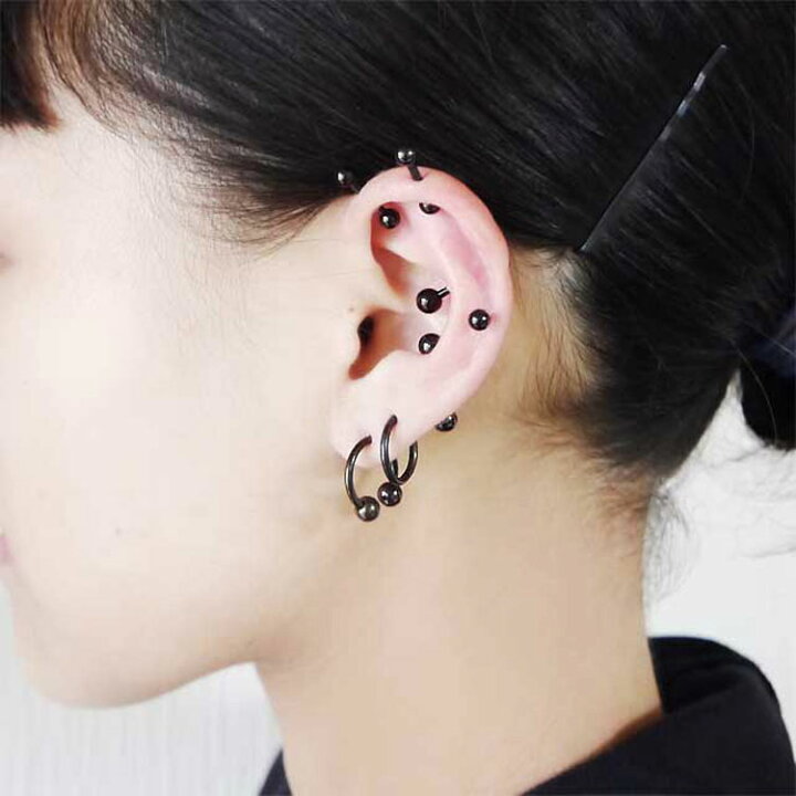 楽天市場 ボディピアス 18g 16g 14g 選べる18色 カラーチタンストレートバーベル 軟骨ピアス ファーストピアス セカンドピアス ボディーピアス 金属アレルギー対応の医療用チタン 色がはがれないpvdコーティング ボディピアス専門店 Piercing Nana