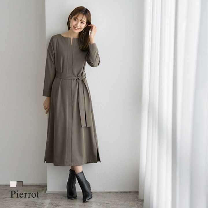 楽天市場 キーネックロングワンピース ワンピース ロングワンピース キーネック ベルト付き ウエストマーク 膝下 長袖 カーキ 秋 冬 レディース 30代 40代 ピエロ Pierrot Md Pierrot ピエロ 楽天市場 キーネックロングワンピース ワンピース ロングワンピース キーネック ベルト付き ウエストマーク 膝下 長袖 カーキ 秋 冬 レディース 30代 40代 ピエロ Pierrot Md Pierrot ピエロ