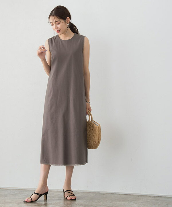 楽天市場 麻混ロングワンピース ワンピース ノースリーブ 麻混 リネン ロング丈 マキシ丈 綿混 コットン 夏 カジュアル フリンジ 体型カバー 白 レディース ピエロ Pierrot Pierrot ピエロ