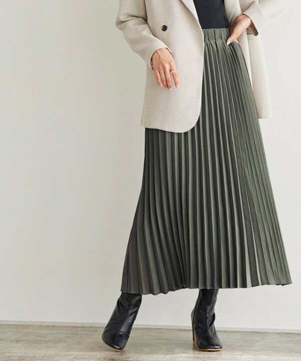 楽天市場 2丈から選べる スエードタッチ プリーツスカート スカート プリーツスカート ロングスカート プリーツ ロング スウェード レディース ピエロ Pierrot Pierrot ピエロ
