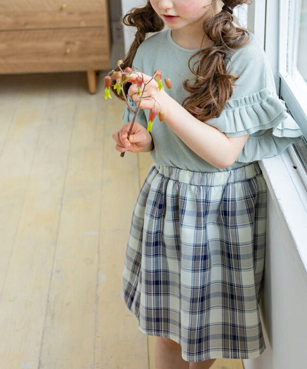 ≪SALE!!≫【lulpini】kids チェックフレアスカートパンツ ☆ キッズ 子供服 チェック スカートパンツ スカート フレア 裏地付き セットアップ可能 お揃い 親子コーデ 100cm 110cm 120cm 130cm ピエロ 春 ピエロ 【Pierrot】【ドラマ着用】 Pierrot【ピエロ】 circo サーコ 5T 5歳 女の子 パンツインスカート