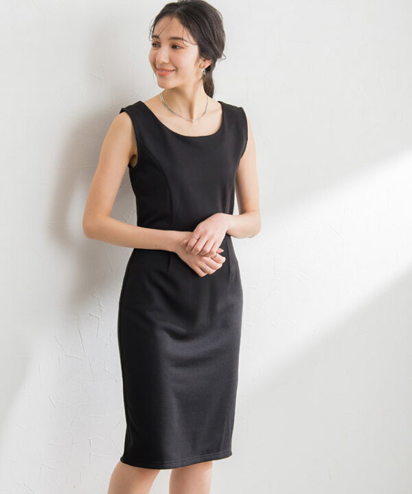 ワンピース ノースリーブ タイト 膝丈 きれいめ オフィス オケージョン 上品 Ll レディース 超人気