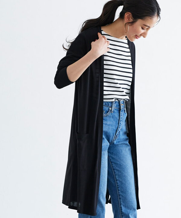楽天市場 最新作 一部予約 Uvカット裾スリット入り ロングカーディガン Uvカット 裾スリット カーディガン ロングカーデ トッパー Uvカット レディース Pierrot ピエロ Md Pierrot ピエロ