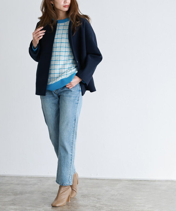 楽天市場】【アウトレット】【返品不可】チェックツイードニット  