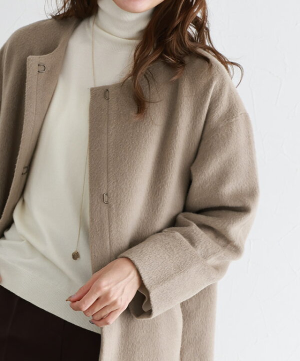 楽天市場】【送料無料】シャギーノーカラーコート ☆ コート シャギー  