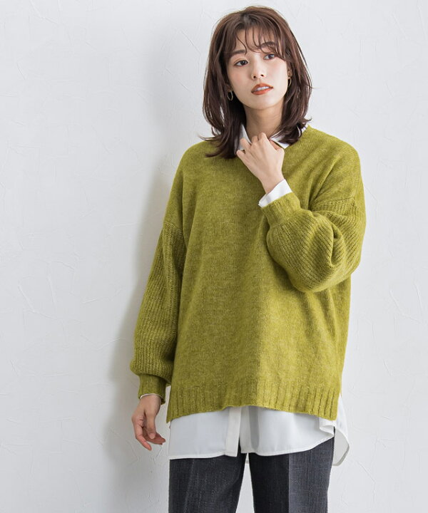楽天市場】【限定price！】ふんわりウォッシャブルアゼスリーブニット 