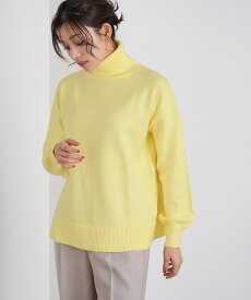 ≪最終SALE！≫ボリュームスリーブタートルネックニット ☆ ニット セーター タートルネック ボリューム袖 シンプル 着回し フェミニン 上品 オフィス 黒 グレー 白 レディース pierrot 冬 ピエロ