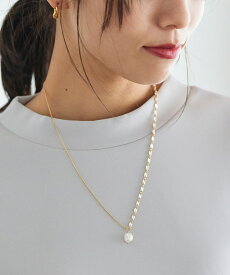 【全品10％OFFクーポン！】≪冬SALE！≫【返品不可】アシンメトリーチェーンパールネックレス ☆ ネックレス きれいめ パール アシンメトリー トレンド レディース ピエロ ［Pierrot］ 【返品・交換不可】
