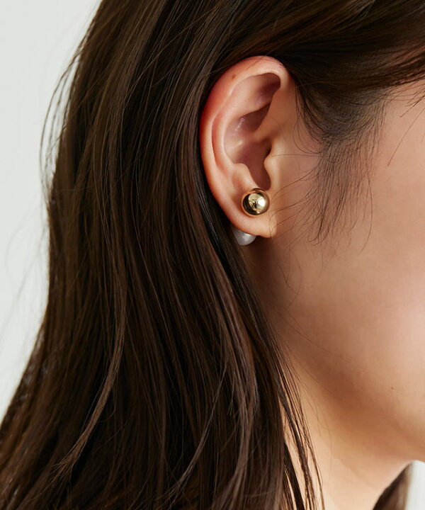 楽天市場】2wayメタルキャッチピアス ☆ ピアス 2way シンプル パール 