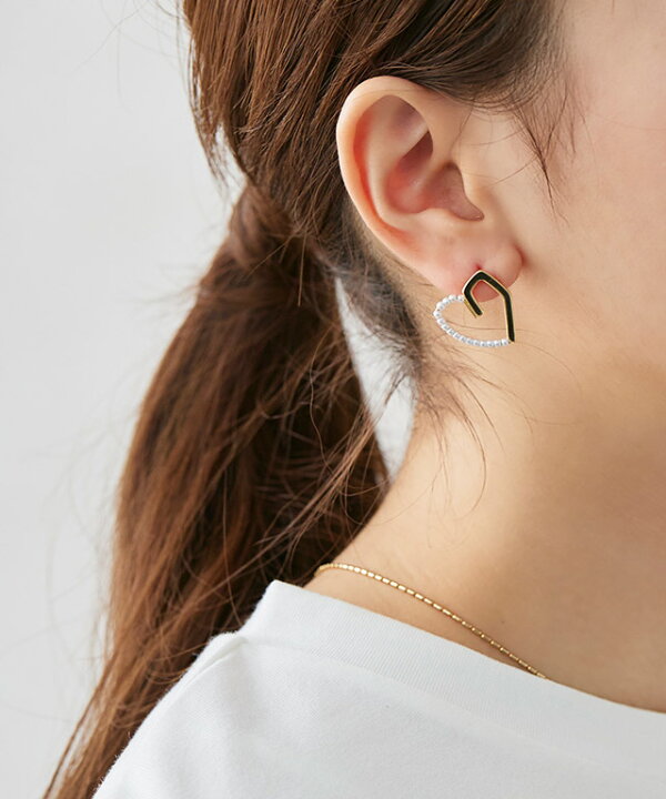楽天市場】ハーフパールハートピアス ☆ ピアス パール ハート アクセ 